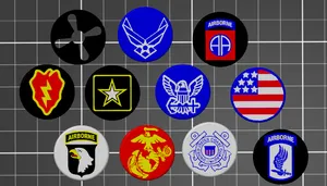 Marathon number bib clip (Remix with military insignia)