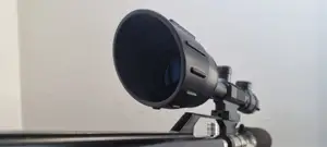 Hunting Rifle Scope Sun Shade Long Slash Cut Ribbed v4 To Suit 50mm
