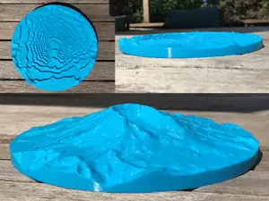 Collapsible Mt. St Helens Model