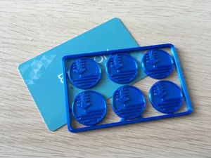 Card with tokens for shopping trolleys in the wallet