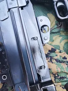 Airsoft m249 Saw parts ( dust cover and gip mount )
