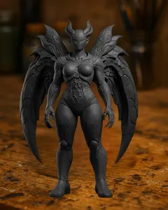 Dark Demon Queen — Winged Fantasy Figure
