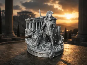 Ancient Greek Warrior Diorama – Temple of Legends