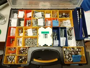 HF yellow organizer box compartments