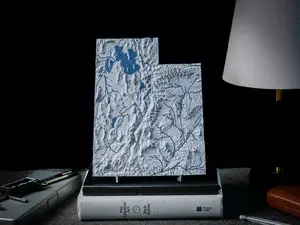 Utah, USA (UT) Topographic Map with Rivers