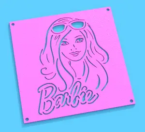 3D Barbie Girl Stencil