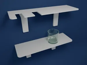 Bathroom Shelves using non-destructive 3M Command Strips