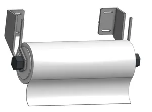 Rubber band tension paper towel holder