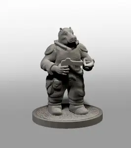 Hippo-folk DnD miniature