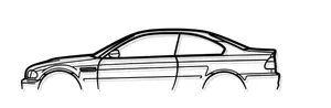 BMW E46 M3 Silhouette Wall Art