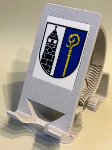 Multi-color Cover Plate for revised Phone Holder (here: Crest of Pulheim)