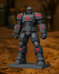 Soviet Red Army Mech Walker with Red Star