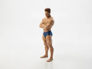 Bodybuilder Figurine Fitness Sculpture 3D Printable