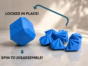 Spinning Cube 3D Puzzle - just 23g and 1:10h print