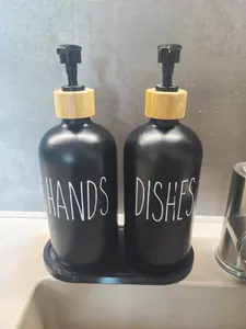 Dual Soap Dispenser Tray / Stand for Kitchen or Bathroom