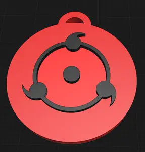 3 Tomoe Sharingan Keychain