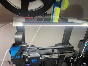 Mingda Magician X2 LED light mount and cable clips