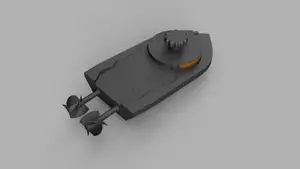 mini Wind-Up Boat Dual Drive - screwless - full 3d printed