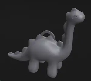 Cute Stylized Dinosaur Toy Keychain REMIX