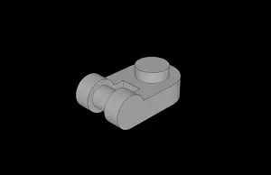 Lego Compatible (26047.dat) Plate 1 x 1 Round with Horizontal Handle on Side