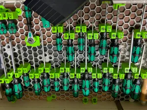 Wera screwdriver holders for Honeycomb storage wall
