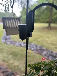 Ring Stick Up Camera Mount for Dual Shepherd's Hook Lawn and Garden Bird Feeder Hanger
