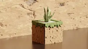 Grass Block - Minecraft Pot Plant