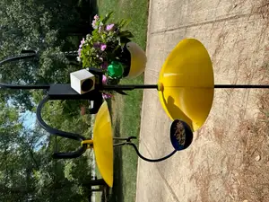 Wyze Outdoor Cam Mount for Dual Shepherd Hook - Can support two cameras to monitor bird feeders and bird houses