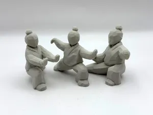 Triple Yoga Figurines