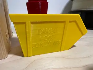 Bambu poop chute with trash container
