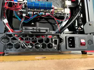 Voron V0.2 rear skirt trim panel with ethernet lan port