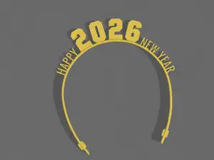 2026 Headband – Festive 3D Hair Accessory for the New Year