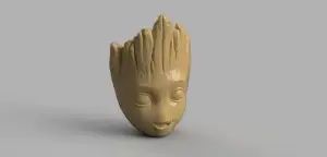 low Poly Baby Groot Wall Flower Pot