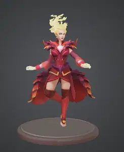 Lina Dota 2 Acrana Stataue (not ready to print)
