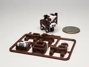 Minecraft-inspired Cow Mini Figure Kit Card/ Keychain