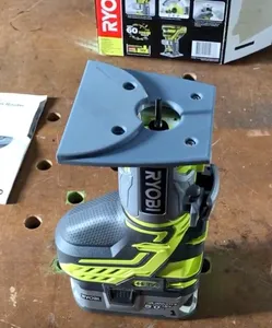 Flush cutting base for Ryobi One+ trim router.