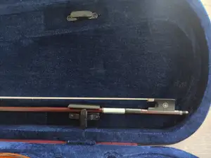 Violin bow offset for case