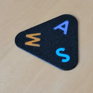 Bambu Labs AMS 4 color test chip