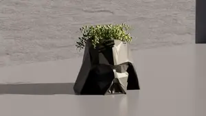 Darth Vader Low Poly - Star Wars Pot Plant/Pen Holder
