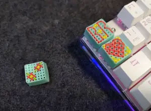 Cross Stitch and Embroidery Keycap for Mechanical Keyboard V2 KAM-ish profile