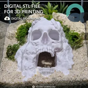 Pirate treasure cave - Terrarium & Aquarium Skull Hide – Pirate Cave for Fish, Reptiles, Shrimp, Spiders and Insects