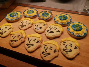 Fallout Vault Boy and Vault Door Cookie Cutter