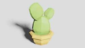 Low Poly succulents with interchangeable pots