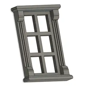 Miniature doll house window