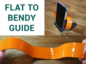 Making flat but bendable models with a slot pattern