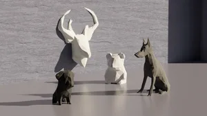 Low Poly Animals - AI Generated (Image to 3D Models)