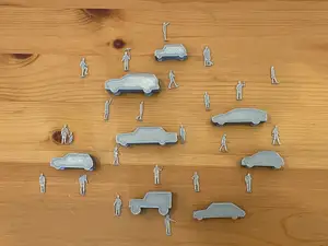 Architectural 1:100 Scale Figures - People and Vehicles