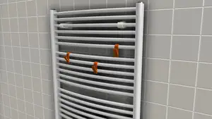 Radiator towel hook