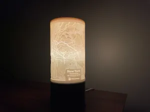 Minimalist City Map Lithophane Lamp