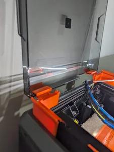Hinged lid raiser with LED mount for Creality K1